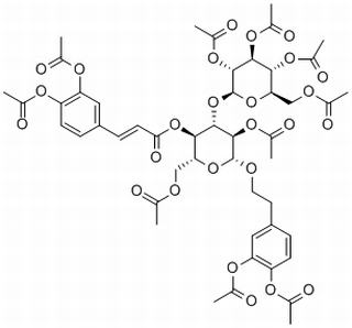 (E)-2-[3,4-双(乙酰氧基)苯基]乙基 3-O-(2,3,4,6-四-O-乙酰基-BETA-D-吡喃葡萄糖基)-BETA-D-葡萄糖苷 2,6-二乙酸酯