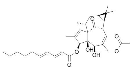 3-O-(2'E,4'E-癸二烯酰基)-20-O-乙酰巨大戟二萜醇，分析标准品,HPLC≥95%