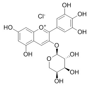 氯化飞燕草素-3-O-阿拉伯糖苷,分析标准品,HPLC≥95%